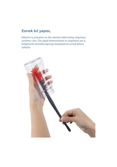 Babyjem Emzik ve Biberon Temizleme Fırçası Pembe