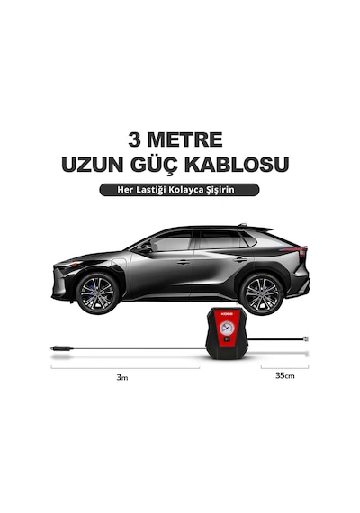Kobb Kb100 12volt 100 Psı Analog Göstergeli Hava Lastik Şişirme   P