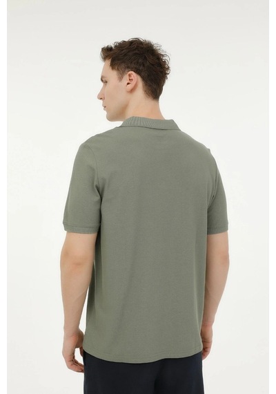 Lumberjack Basic Erkek Haki Klasik Yaka Polo Tişört 101533535 Haki