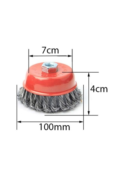 Burgulu Telli Çanak Fırça M14 Vidalı 65 Mm 5130