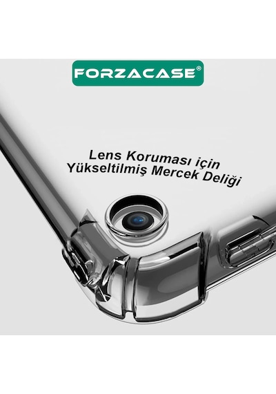 Forzacase Poco Pad 12.1 İnch 2024 Anti Shock Silikon Kılıf + Temperli Kırılmaz Cam - Fc014 Arka Kapak