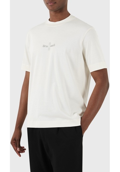Emporio Armani Erkek T Shirt 3d1th3 1jocz 01a7 Ekru