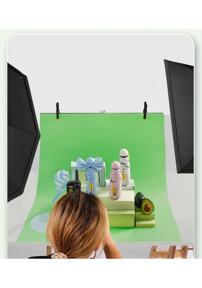 68x130cm Pvc Green Yeşil Greenbox Zemin Ve Fotograf Çekim Fonu Ürün Yemek Stüdyo Vb