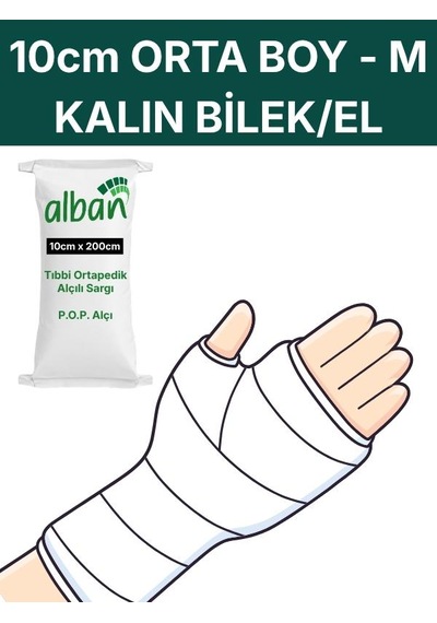 Alçılı Sargı Bezi 10 Cm X 2 M Ortopedik Medikal Alçı Bandaj Pop Plaster Of Paris