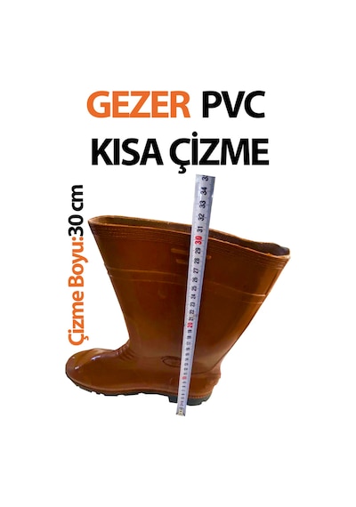 Gezer Krep Kısa Çizme Siyah Tabanlı