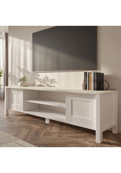 İnarch Dizayn Gina Tv Sehpası Modern 2 Kapaklı Profil Ayaklı Tasarım Beyaz/traverten Beyaz - Traverten İnarch Dizayn Gina Tv Sehpası Modern 2 Kapaklı Profil Ayaklı Tasarım Beyaz/traverten Beyaz - Traverten