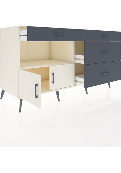 Kronos Konsol Tek Raflı 4 Çekmeceli 2 Kapaklı 176x59x99 Aytaşı-ay Aytaşı-aytaşı/antrasit Kronos Konsol Tek Raflı 4 Çekmeceli 2 Kapaklı 176x59x99 Aytaşı-ay Aytaşı-aytaşı/antrasit