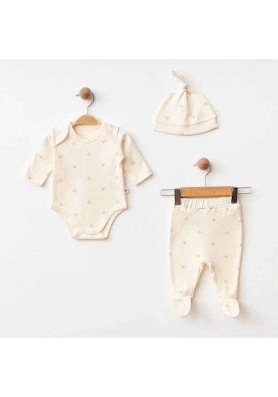 Eslenza Baby 3'lü Zıbın Takım 0038 Bej Bej