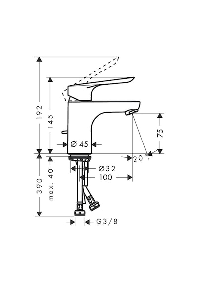 Hansgrohe Logis E Tek Kollu Lavabo Bataryası 70 Kumandalı 7117700