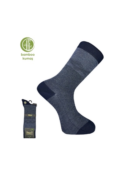 Bambu Erkek Çorabı - Tumaniş - Lacivert 17104-r2 Çok Renkli