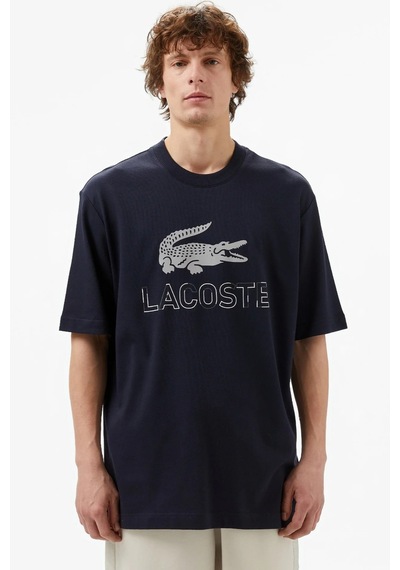 Lacoste Men's Loose Fit Navy Tshirt Pamuklu Geniş Kalıp Reflektörlü Bisiklet Yaka Baskılı Erkek Tişört Lacivert Lacoste Men's Loose Fit Navy Tshirt Pamuklu Geniş Kalıp Reflektörlü Bisiklet Yaka Baskılı Erkek Tişört Lacivert