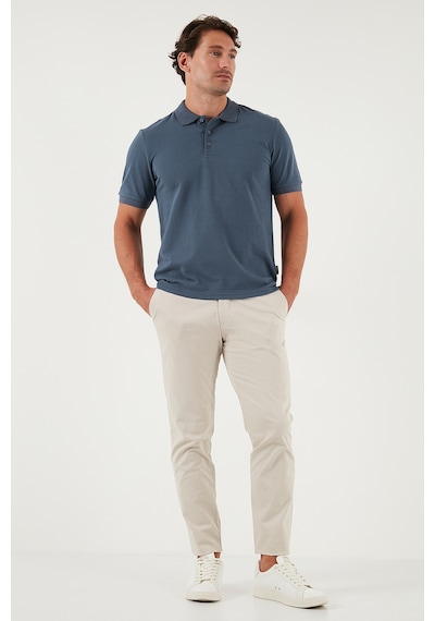 Buratti Pamuklu Regular Fit Düğmeli Erkek Polo Yaka T Shirt 5902127 Koyu Petrol