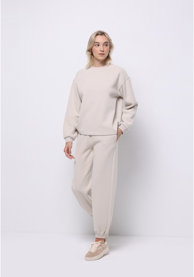 Colin's Colins Regular Fit Yuvarlak Yaka Düz Kadın Bej Sweatshirt Cl1076453 Q1.v2 Lbg Light Beige