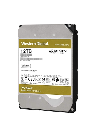 12TB WD Gold Enterprise 7200RPM SATA3 256MB WD121KRYZ