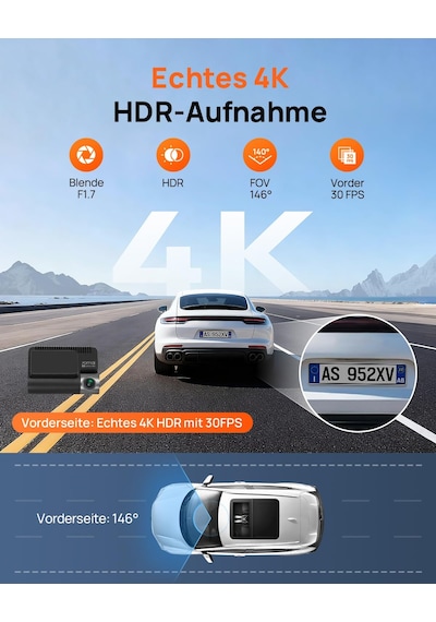 Starvıs 2 Hdr Gece Görüşüne Sahip 70mai 4k A810s Araç Ön Kamerası,128 Gb Kartlı Araba Kamerası, 7/24 Park İzleme, Aı Sensörü, Adas, Uygulama Kontrolü, Ses Kontrolü, 146 Geniş Açı, İsteğe Bağlı 4g Lte