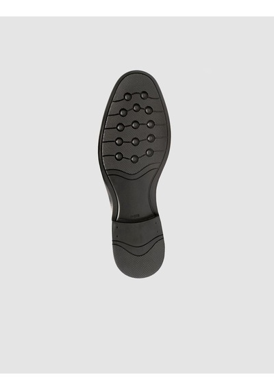 Cabani Hakiki Deri Klasik Siyah Erkek Loafer Ayakkabı Siyah