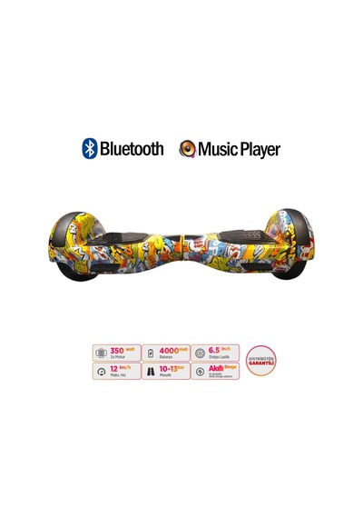 Citymate Elektrikli Kaykay Hoverboard Akıllı Denge 6.5 Inch + Hoverkart + Çanta Extrem Paket D25