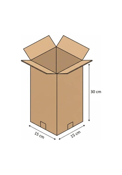 15x15x30 Cm Çift Oluklu Dopel Koli - Şişe, Termos Ve Hassas Obje Kutusu
