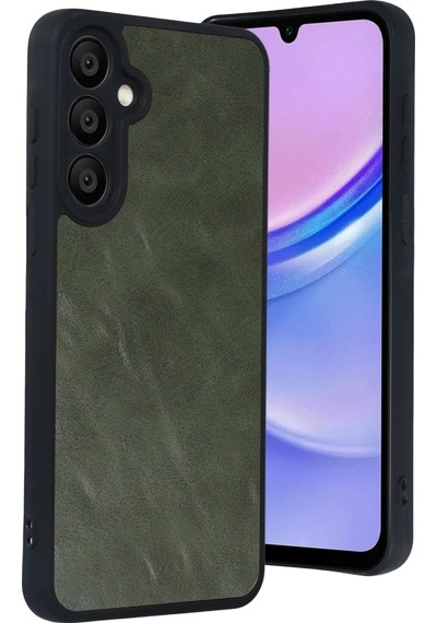 Samsung Galaxy A57 5g Aras Deri Kapak - Yeşil