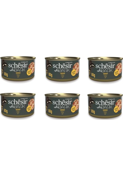 Schesir After Dark Parça Etli Tavuklu Kedi Konserve 80 Gr. X 6 Adet