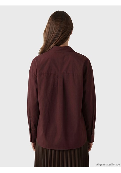 Lcw Modest Bordo Kadın Gömlek Tunik