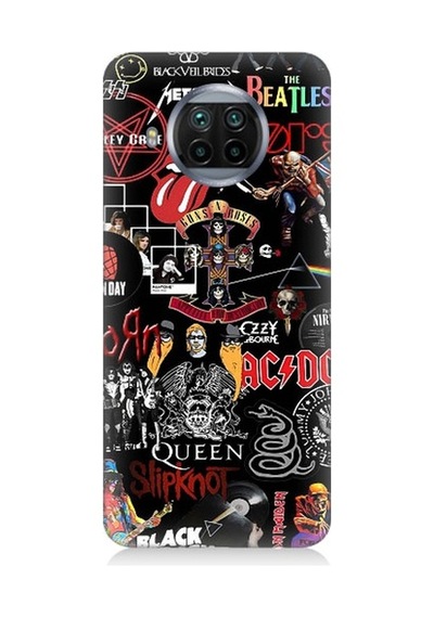 Xiaomi Mi 10t Lite Uyumlu Metal Müzik Grup Sembolleri Desenli Silikon Kılıf