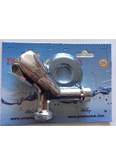 Yılpa Çamaşır Makina Musluğu 2 Yıl Garanti Krom