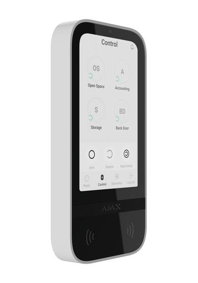 Ajax Keypad Touchscreen Kablosuz Tuş Takımı - Beyaz