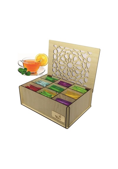 Çay Kutusu, Teabox, 9 Bölme, 45 Adet Bitki Ve Meyve Çayı