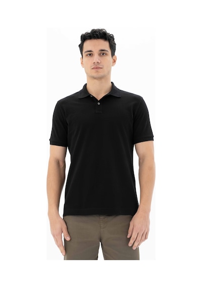 AR-MA Arma Erkek %100 Pamuk Basic Polo Yaka Regular Fit T-shirt Y25374351201 Siyah