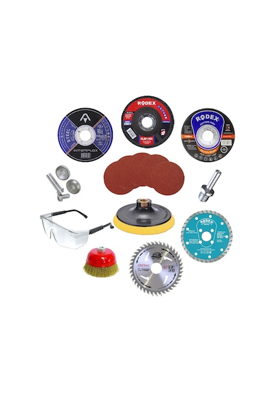 18 Parça Spiral Taşlama Cırt Zımpara Inox Metal Kesici Flap Disk