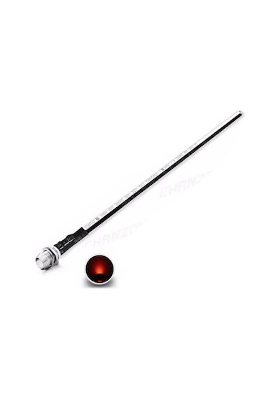 12V LED Şase Tip Mercekli Kablolu 1 Adet Turuncu Şeffaf- 20 Cm