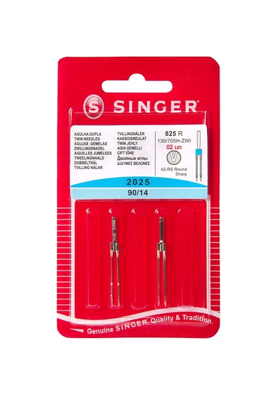 Singer İkiz İğne 2025 90/14 3 Mm İğne, Metal, Gümüş, 7 X 0,03 X 4 Cm