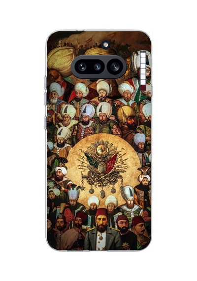 Nothing Phone 4a Uyumlu Osmanlı Padişahları Baskılı Silikon Kılıf Renkli