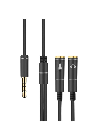 Lb 1 Erkek 2 Dişi 3.5 Mm Kulaklık Ve Mikrofon Ayırıcı Çoklayıcı Aux Kablo Diğer