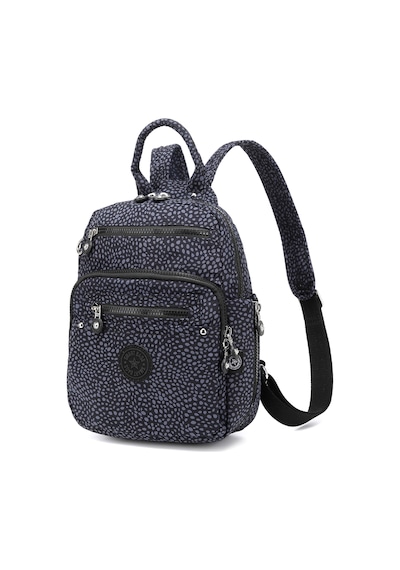 Smart Bags Günlük Küçük Boy Su Geçirmez Krınkıl Kumaş Kadın Sırt Çantası Puantiye Siyah