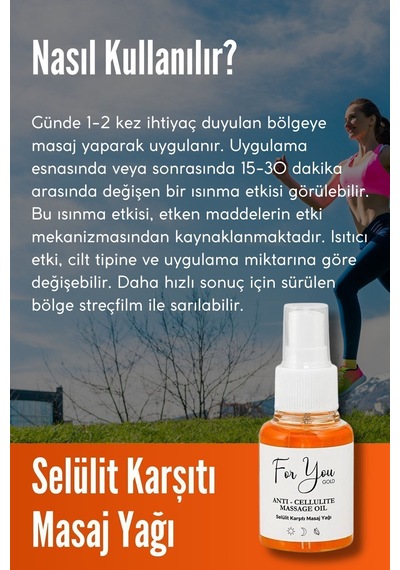 Anti Selülit Vücut Bakım Yağı Selülit Karşıtı Masaj Yağı Antiselülit