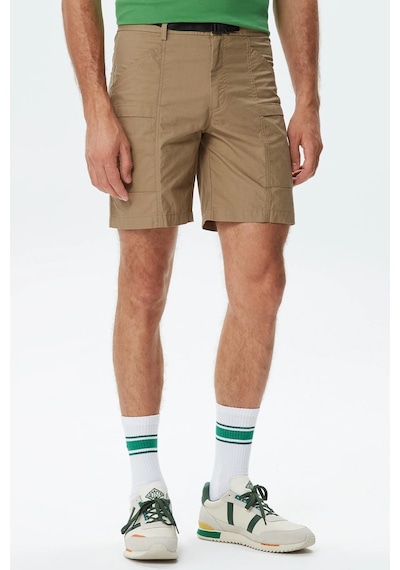 Lacoste Men's Regular Fit Cotton Bermuda Shorts Grey Erkek Pamuklu Bermuda Şort Haki Bej