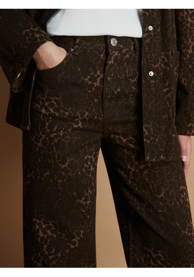 Lcw Modest Kahverengi Straight Fit Kadın Jean Pantolon