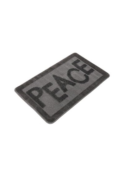 Doğal Kaymaz Taban Banyo Paspas Uzun Ömürlü Yumuşak Dokulu Su Emici Yıkanabilir Peace 60x100 Antrasit