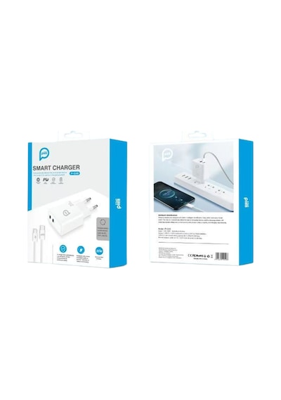 Piili 20w Usb-a + Type-c Hızlı Şarj Adaptörü Telefonlar İçin Günlük Hızlı Şarj
