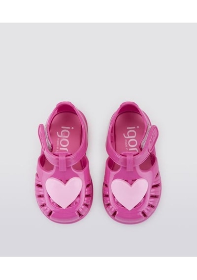 İgor S10310-007 Tobby Gloss Love Kız Çocuk Sandalet Fuşya 20-28