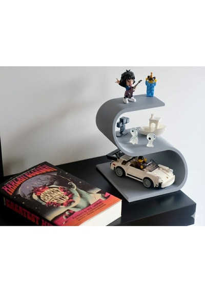 Modern Figür Sergileme Rafı 3d Baskı Pla 15x16 Cm Koleksiyonluk Stand