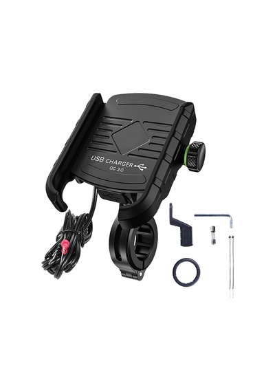 Suporte M8 Usb 3.0 Gidon ve Ayna Bağlantılı 3.5 - 7.Ö İnç Motosiklet Telefon Tutucu