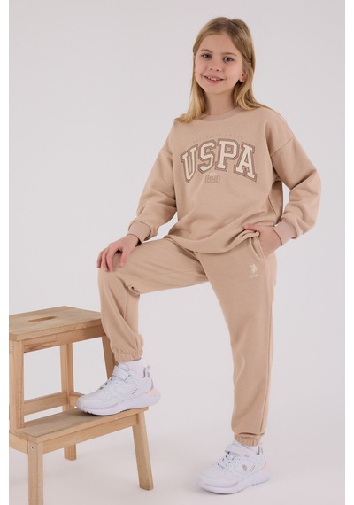 U.S. Polo Assn. U.s. Polo Assn Kız Çocuk Kahverengi Eşofman Takımı Kahverengi