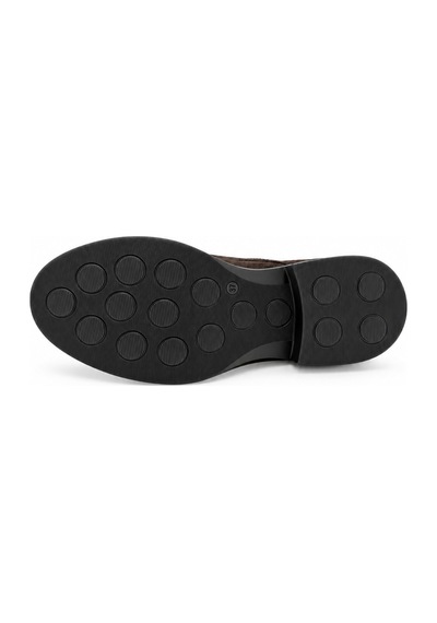 Stato Liana Süet Görünümlü Bağcıklı Kadın Loafer Kahve Süet