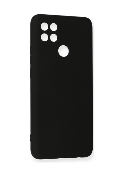 Oppo A15 Uyumlu Kılıf Nano İçi Kadife Silikon - Siyah