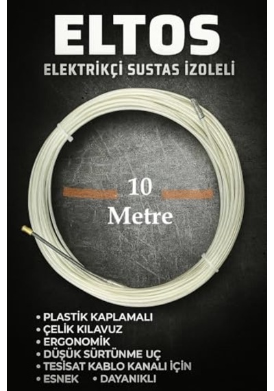 Sustası Izoleli Kablo Çekme Yayı Balık Bandı Plastik Kaplamalı Çelik Kılavuz Ergonomik Düşük Sürtünme Uç T
