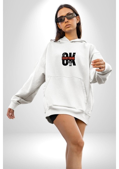 Hakim Xiyech Şampiyon Aslan Kadın Erkek Beyaz Kapüşonlu Sweatshirt Hoodie Beyaz