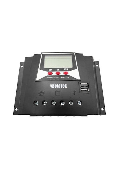 Betatek 80 Amper Pwm Solar Şarj Kontrol Cihazı - 12 / 24 / 48 Volt Akü Şarj Regülatörü - Kesici